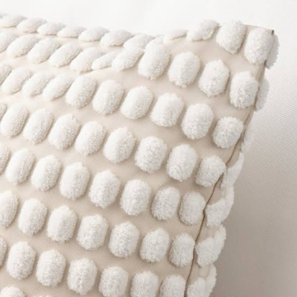 NWT IKEA Svartpoppel Textured Cream Pillow shams, sz 26 x 26 euro - Picture 3 of 4